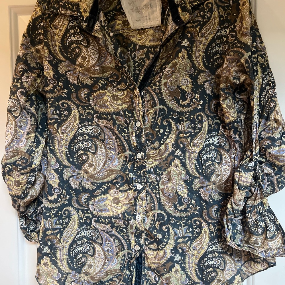 Cino paisley cotton blouse medium